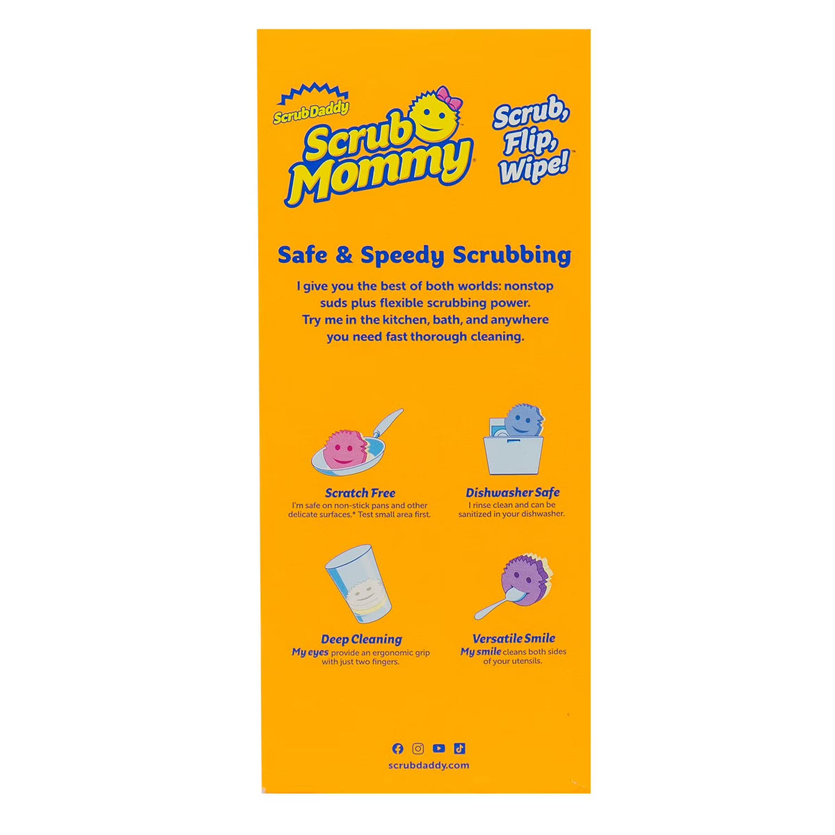 Scrub Mommy Dual-Sided Scrubber Sponges, 6 Count
