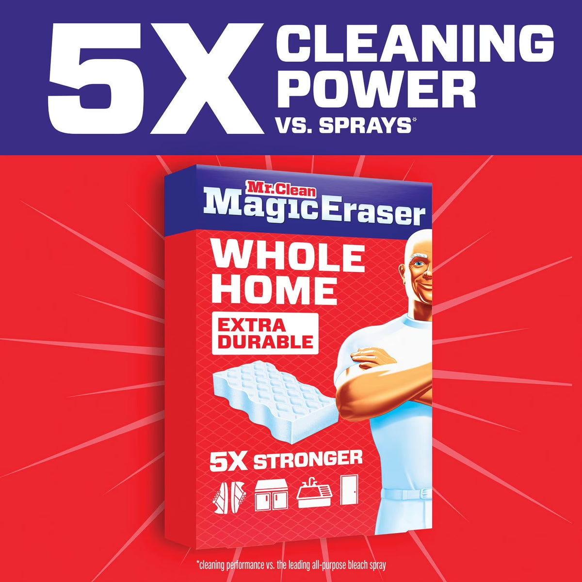 Mr. Clean Magic Eraser Whole Home Extra Durable Cleaning Sponges, 18 Count